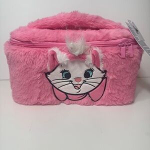 NWT. Disney Aristocats Marie Fluffy Cosmetic Accessory Case, makeup, travel bag